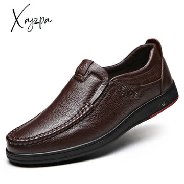 New Men Shoes Formal Casual Leather Slip-On Wear-Resistant Comfortable Breathable Loafers Zapatos